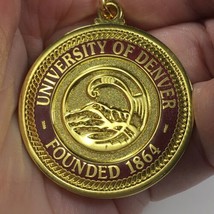 University of Denver Founded 1864 Medallion Keychain Zipper Pull Jostens 1-1/2&quot; - £7.21 GBP