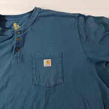Carhartt K84 984 Original Fit Men's Green Short Sleeve Henley T-Shirt Size 4XL image 5