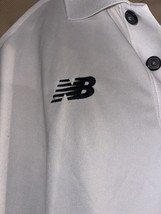 Men’s New Balance Brown White Short Sleeve Polo Shirt Size Large - £10.29 GBP