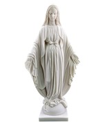 Our Lady of Grace Virgin Mary Madonna Greek Cast Marble Sculpture Statue... - $213.41