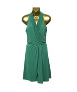 The Limited Keyhole Back Faux Wrap Sleeveless Stretch Green Dress Womens... - $23.51 CAD