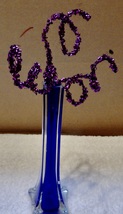 Picks Fake Flowers 8&quot; Tall Celebrate It Table Decor Purple Shiny Circles... - £1.94 GBP