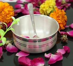 99.9 pure sterling silver handmade solid silver bowl kitchen utensils, v... - £239.22 GBP