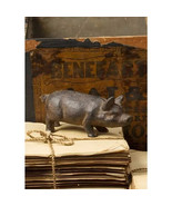 Vintage Reproduction Decorative Cast Iron Pig Figurine for Home or Office - $519.87 MXN