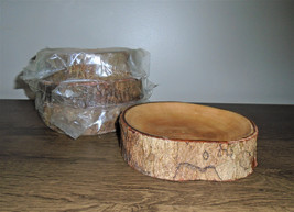 Be Home Mango Wood 7&quot; Plates Set of Four Bark Edge - £50.61 GBP