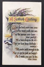 A Scottish Greeting Poem Antique PC Valentine&#39;s 1220 3 Half Pence Stamp - $16.00
