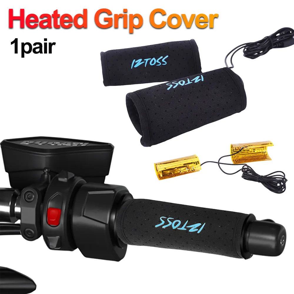 1Pair Motorcycle USB Heated Grips Handlebars With Temperature Control Switches - £18.97 GBP