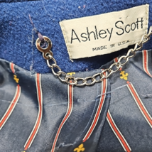 Ashley Scott Vintage Blue Wool Trench Coat image 8