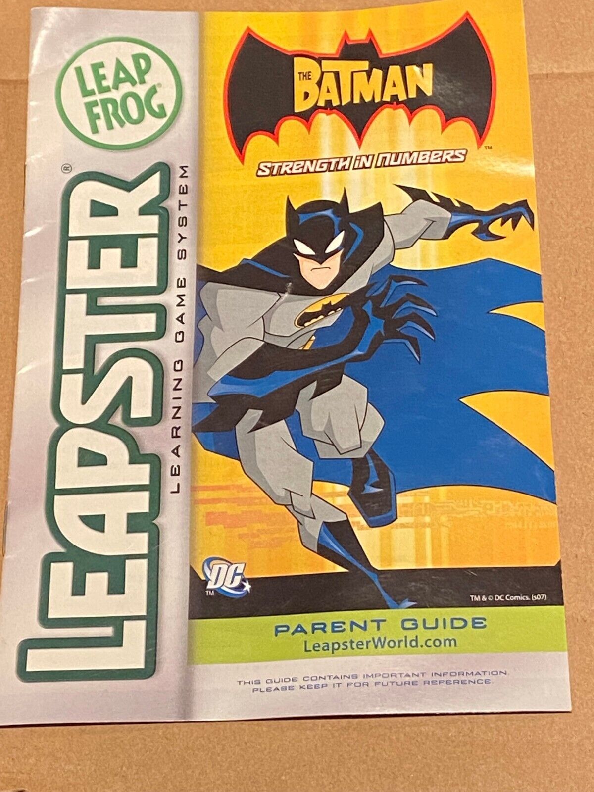 Leapster The Batman Strength In Numbers Parent Guide *Pre Owned/Nice*  L1 - $7.99