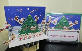Vintage 1998 Sanrio Mini Christmas Pop Up Mini Message Card Flying Santa... - £20.03 GBP