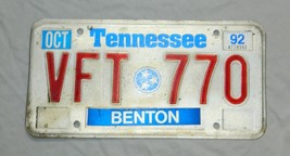 Classic United States Tennessee 1992 Passenger License Plate # VFT-770 - £10.31 GBP