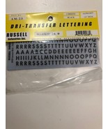 AM-23 Russell dri- transfer lettering  3 sheets black alphabet 1/4 inch ... - $10.53 CAD