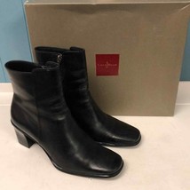 Cole Haan KASSIDY II black calf Leather boots Women&#39;s size 8.5 heeled bo... - £66.51 GBP