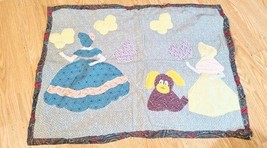 Handmade Baby Quilt Girls Dog Butterflies 28X21 Inch  - $372.69 MXN