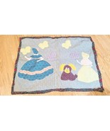 Handmade Baby Quilt Girls Dog Butterflies 28X21 Inch  - $20.00