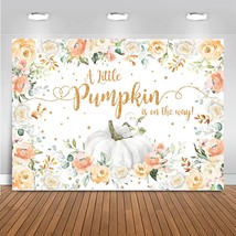 Fall Pumpkin Baby Shower Backdrop Autumn A Little Pumpkin Is On The Way ... - £12.33 GBP