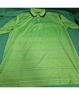 Callaway Golf Polo Shirt SS Mens XL Bright Green Athletic Polyester Stretch - £11.45 GBP