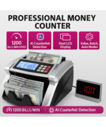 Professional Money Counter Machine UV/MG/IR Counterfeit Detection LCD Di... - €171,15 EUR+