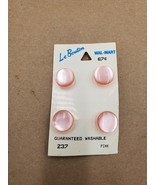La Bouton Round 9/16 inch 13mm Pink Buttons Shank on Card Unused Blument... - £3.85 GBP