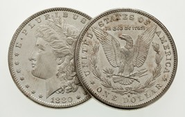 1880-S &amp; 1880-O Plateado Morgan Dólar Lote De 2 Monedas En Au Estado - £134.03 GBP