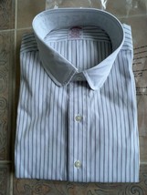 Brooks Brothers supima cotton-spandex button MADISON shirt  size 18 / 35 - £49.00 GBP