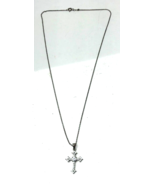 Clear Crystal Cross Pendant Necklace - $93.53 MXN