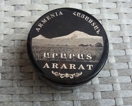 Obsidian round box made in Armenia with The Mount Ararat - £64.50 GBP