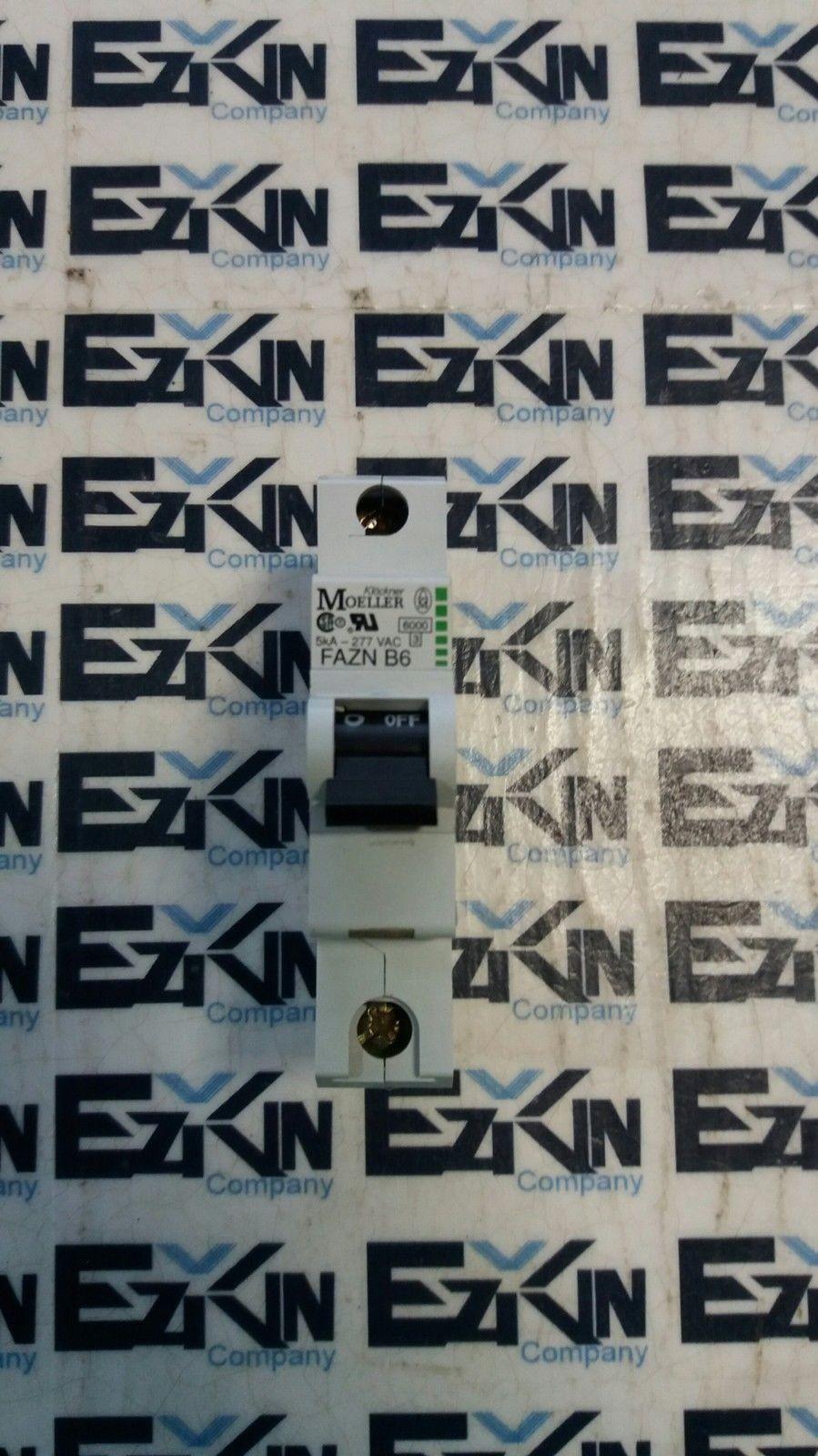  Klockner Moeller FAZN B6 Circuit Breaker 277VAC 6Amp 1-Pole  - $9.50