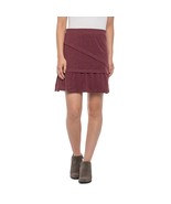 Womens New S NWT Prana Leah Red Burgundy Skirt Wool Blend Ruffle  - £77.12 GBP