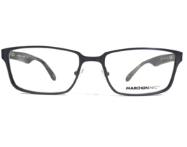 Marchon NYC Eyeglasses Frames NATE 434 Grey Rectangular Full Rim 53-17-140 - £37.20 GBP