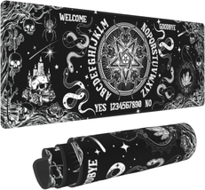 Black and White Witch Gaming Mouse Pad, Long Extended XL Mousepad Desk Pad, Larg - £26.27 GBP