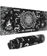 Black and White Witch Gaming Mouse Pad, Long Extended XL Mousepad Desk P... - £25.69 GBP