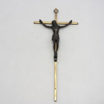 Metal Crucifix w/ Jesus Figurine Wall Hanging - £11.65 GBP