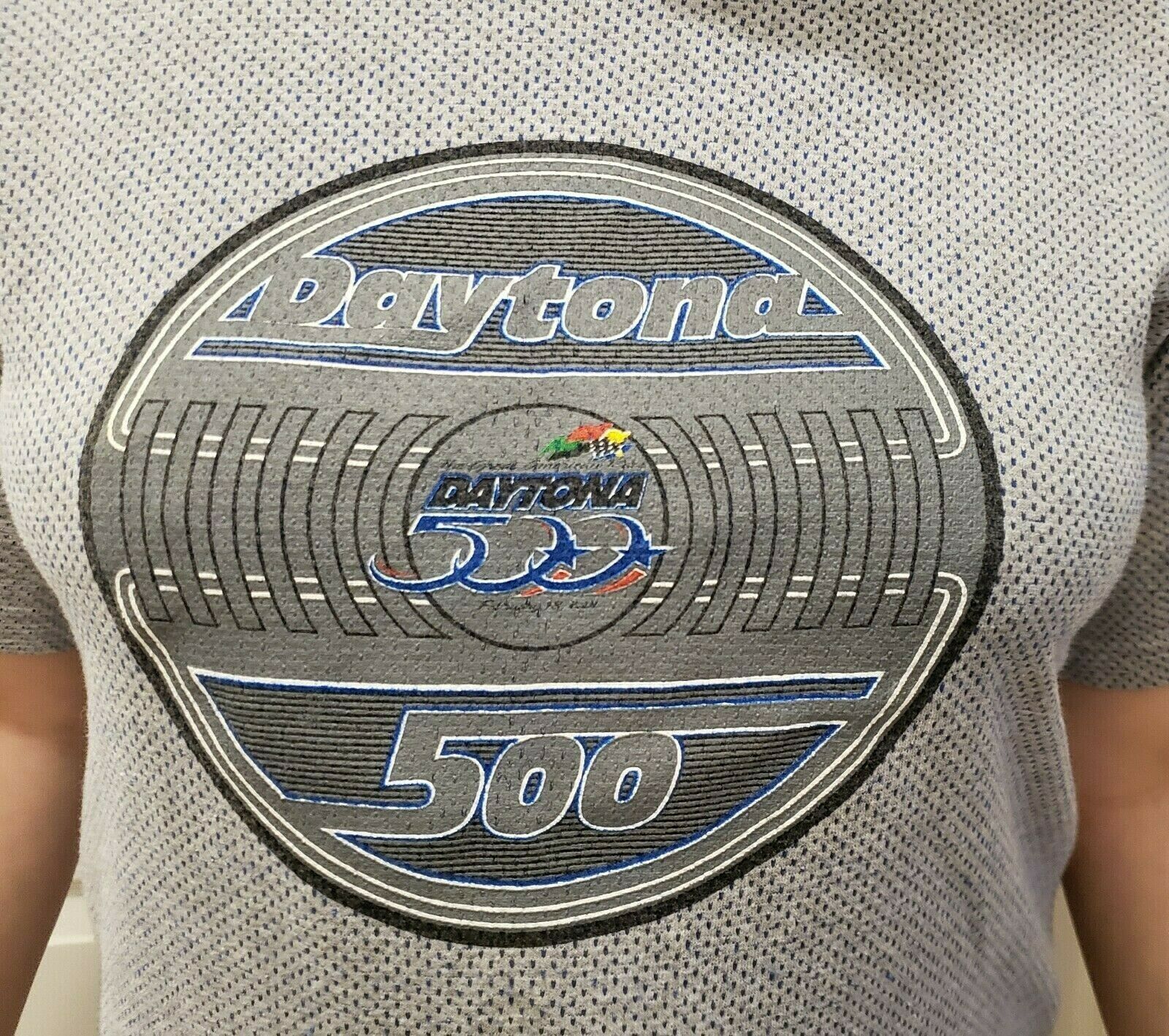 Vintage Daytona 500 Shirt Grey Mesh Size Men's Medium M NASCAR 2000's - $17.81