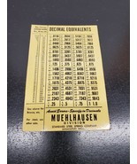 Vintage Muehlhausen Division Standard Steel Spring Co Laminated Decimal ... - £10.30 GBP