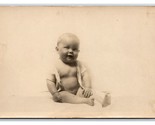 RPPC Adorable Chubby Baby Studio View UNP Blank Back Postcard R13 - $3.91