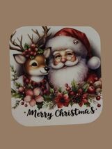 Handmade Glossy Magnet – Santa &amp; Reindeer Christmas Magnet – Festive Décor - $6.62 CAD