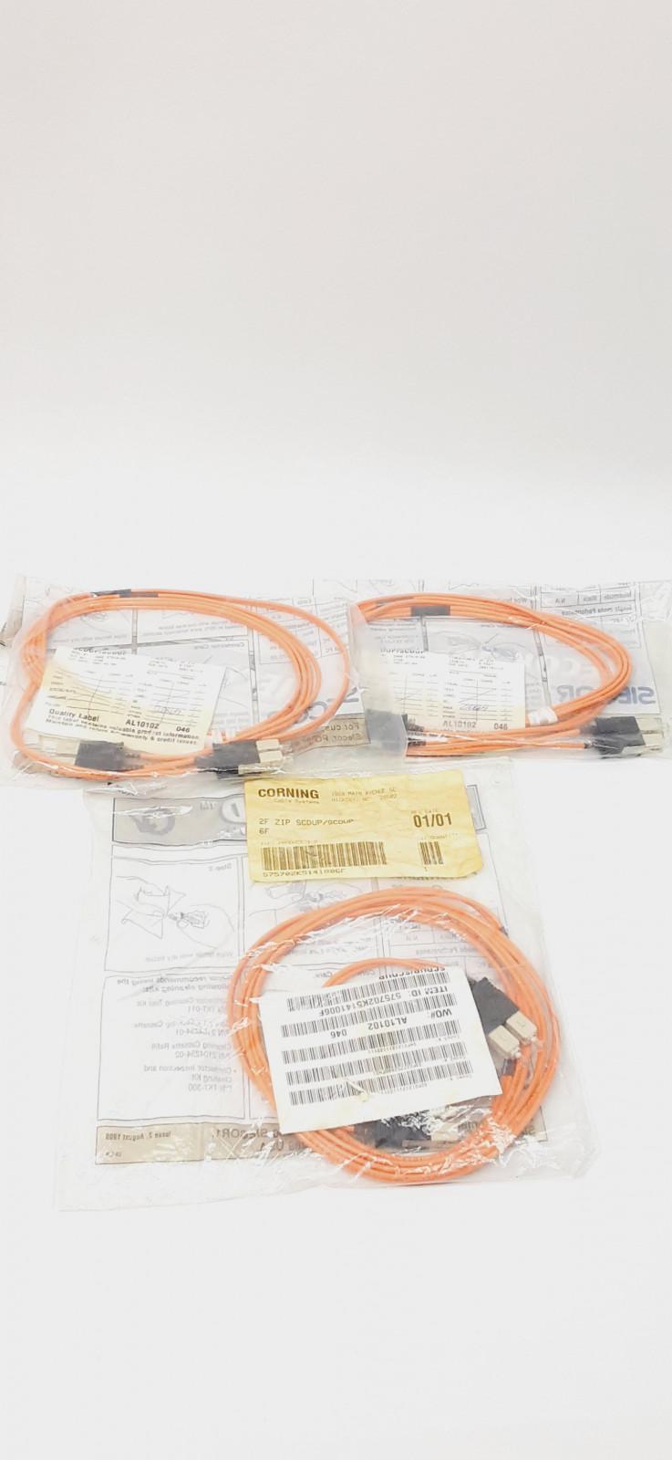  2F ZIP SCDUP/SCDU 6FT Siecor Corning Gold Fiber Optic Cable 2F ZIP SCDU... - $9.50