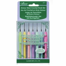 clover Amour Steel Crochet Hook Set, Metal, Assorted. - £47.44 GBP