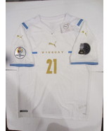Edinson Cavani #21 Uruguay 2021 Copa America White Away Soccer Jersey 20... - €68,39 EUR