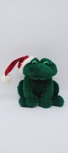 Plush Singing Santa Frog Santa Hat 9&quot; Vtg - £12.67 GBP