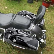 Vivid Black 8&quot; Speaker Lids w/Tweeter port For Harley 2014-23 FL Touring Models - £179.68 GBP