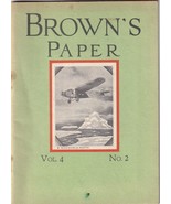 Vtg 1928 Brown&#39;s Paper Magazine Vol 4 No 2 &amp; Brown&#39;s Endurance Contest F... - $38.56