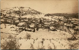 Vtg Postcard RPPC 1905 Mokelumne Hill California CA Birds Eye View Snow Scene - £29.72 GBP