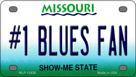 Number 1 Blues Fan Missouri Novelty Mini Metal License Plate Tag - £11.81 GBP