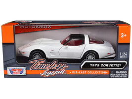 1979 Chevrolet Corvette C3 White with Black Top and Red Interior &quot;Timele... - $42.27