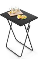 AMERIERGO Folding Table - No Assembly Required TV Tray for Eating on The Couch, - £47.36 GBP