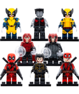 8pcs Deadpoool &amp; X-Menn Wolveriine Magnetto Colossuss Minifigure - £29.12 GBP