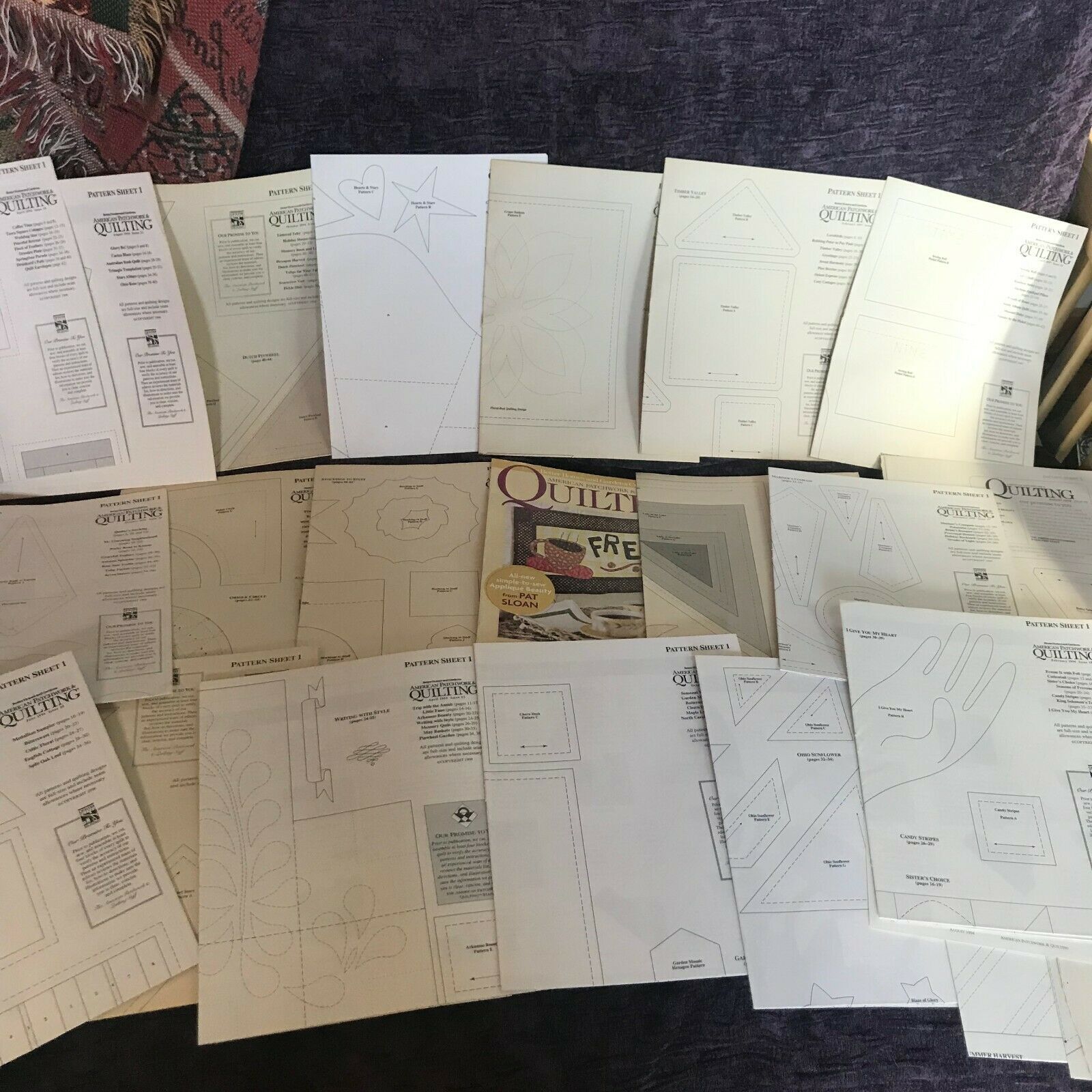 Primary image for Huge Lot of American Patchwork & Quilting Patterns Only – from 22 different issu