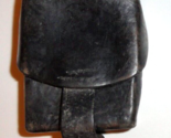 SMALL VINTAGE BLACK LEATHER POUCH DUTY BELT LOOP CIGARETTE - £12.32 GBP